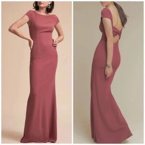 NWT Anthropologie BHLDN Katie May Madison Maxi Dress Pink Wedding Size 8